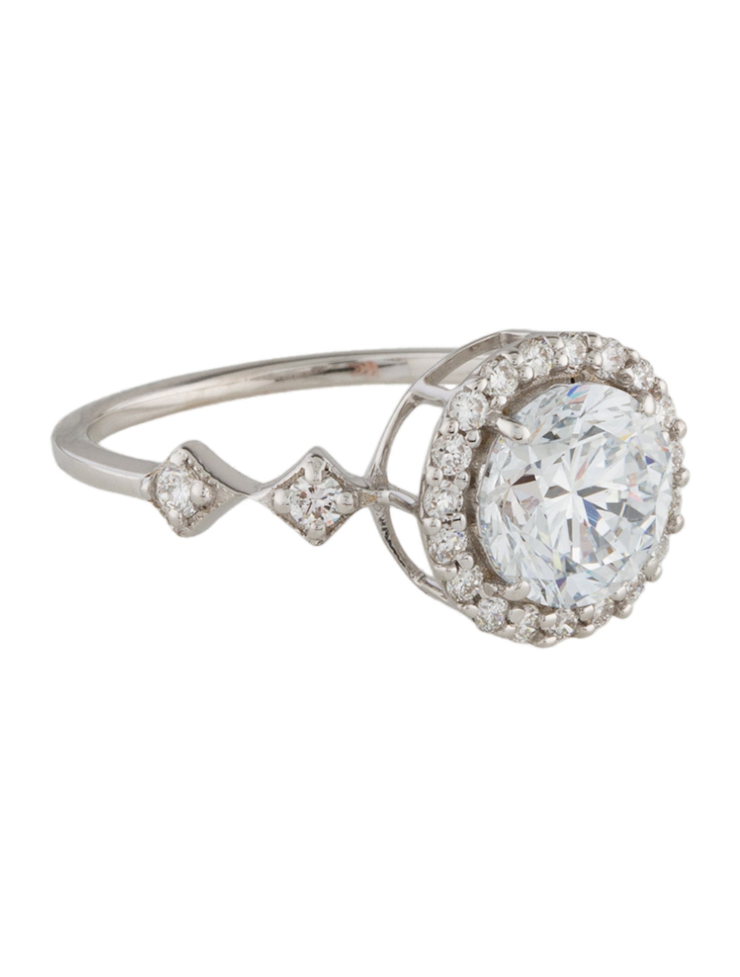 Ring 14K 2.00ctw Lab-Grown Diamond Halo Cocktail Ring