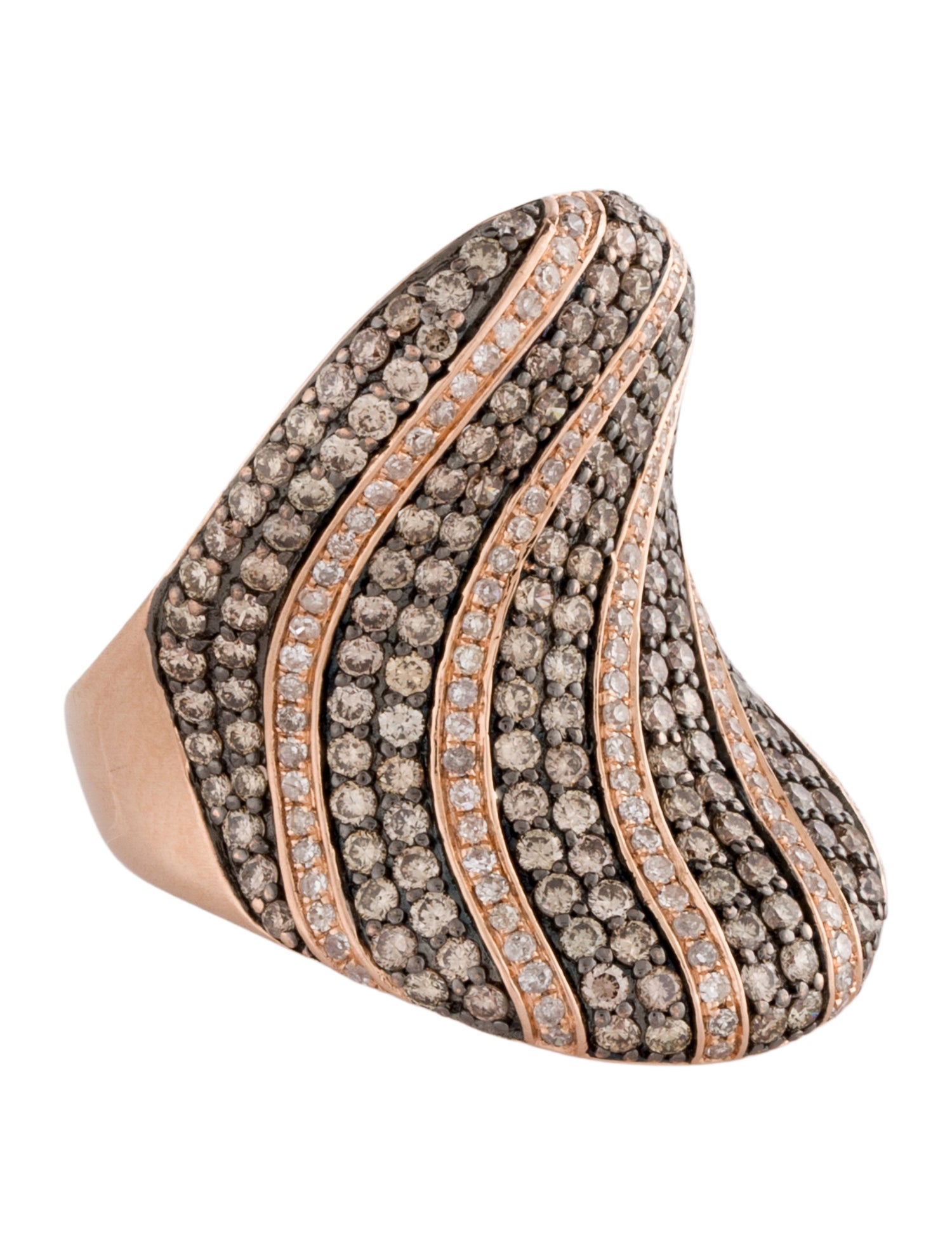 Ring 14K 2.92 Diamond Cocktail Ring