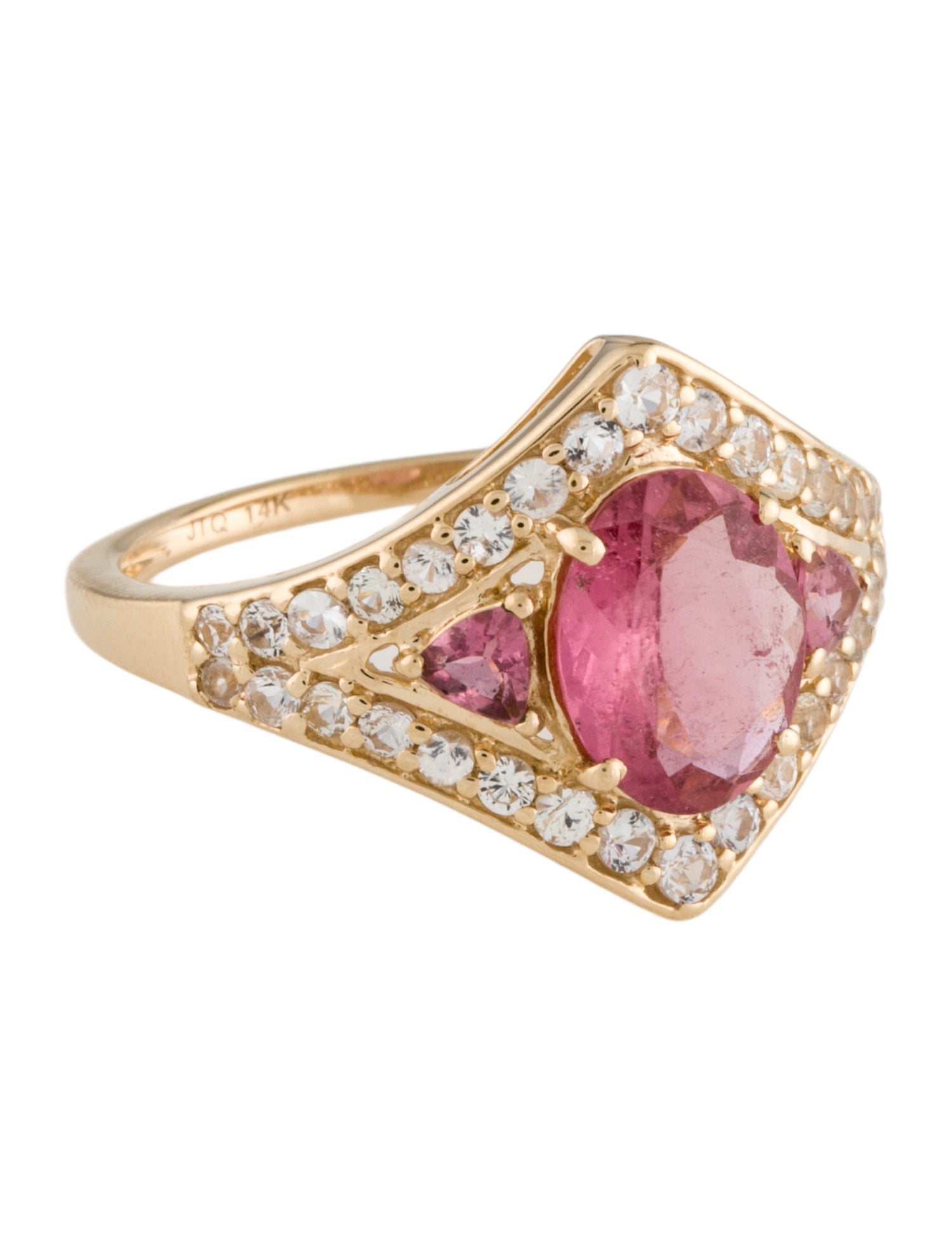 Ring 14K 1.44ctw Tourmaline & Sapphire Cocktail Ring