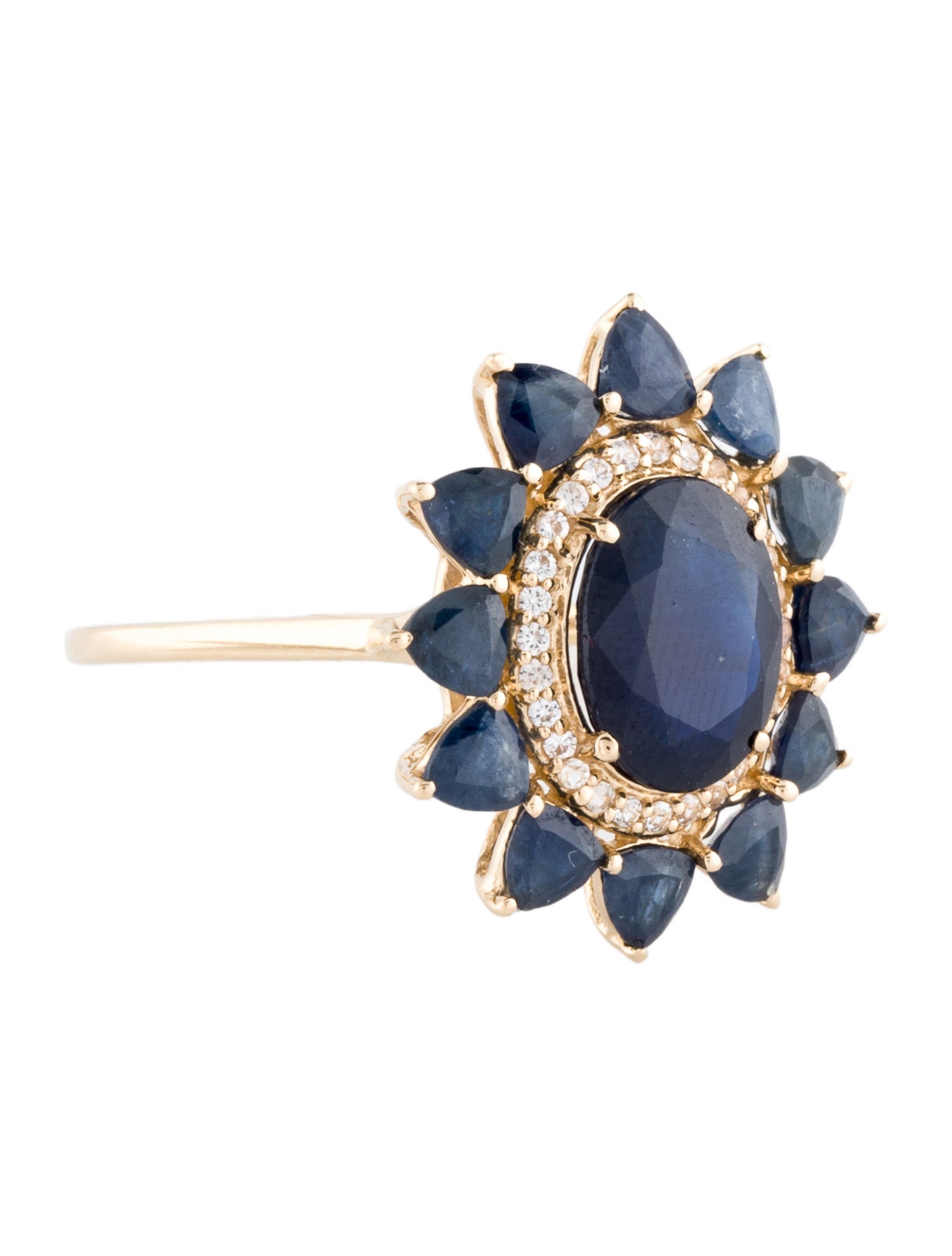 Ring 14K 3.92ctw Sapphire Cocktail Ring