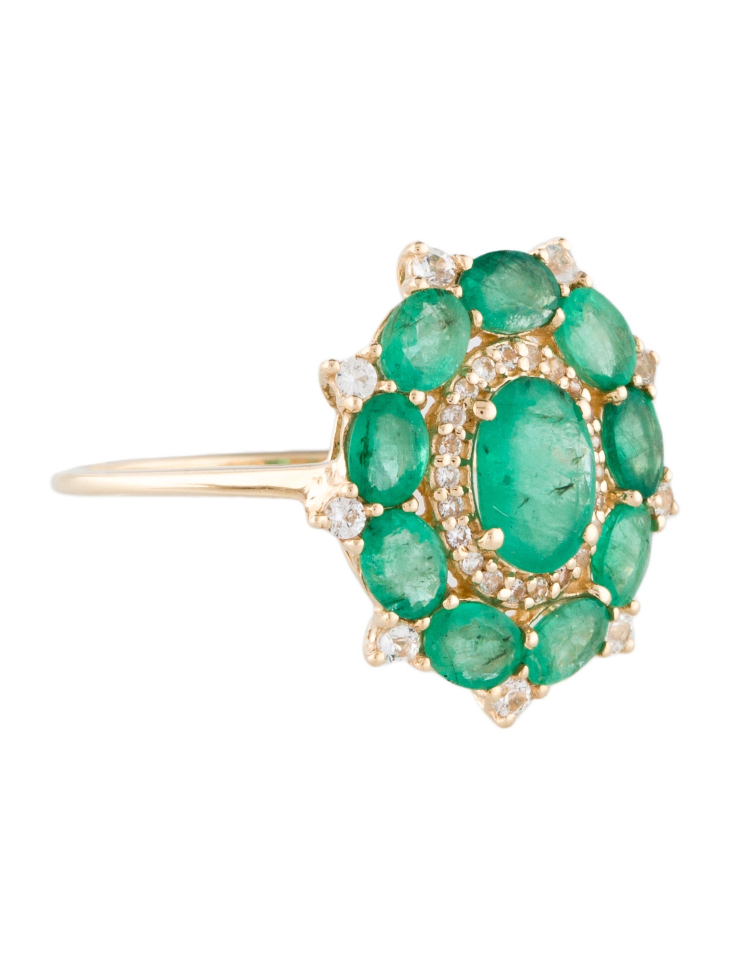 Ring 14K 2.16ctw Emerald & Sapphire Cocktail Ring