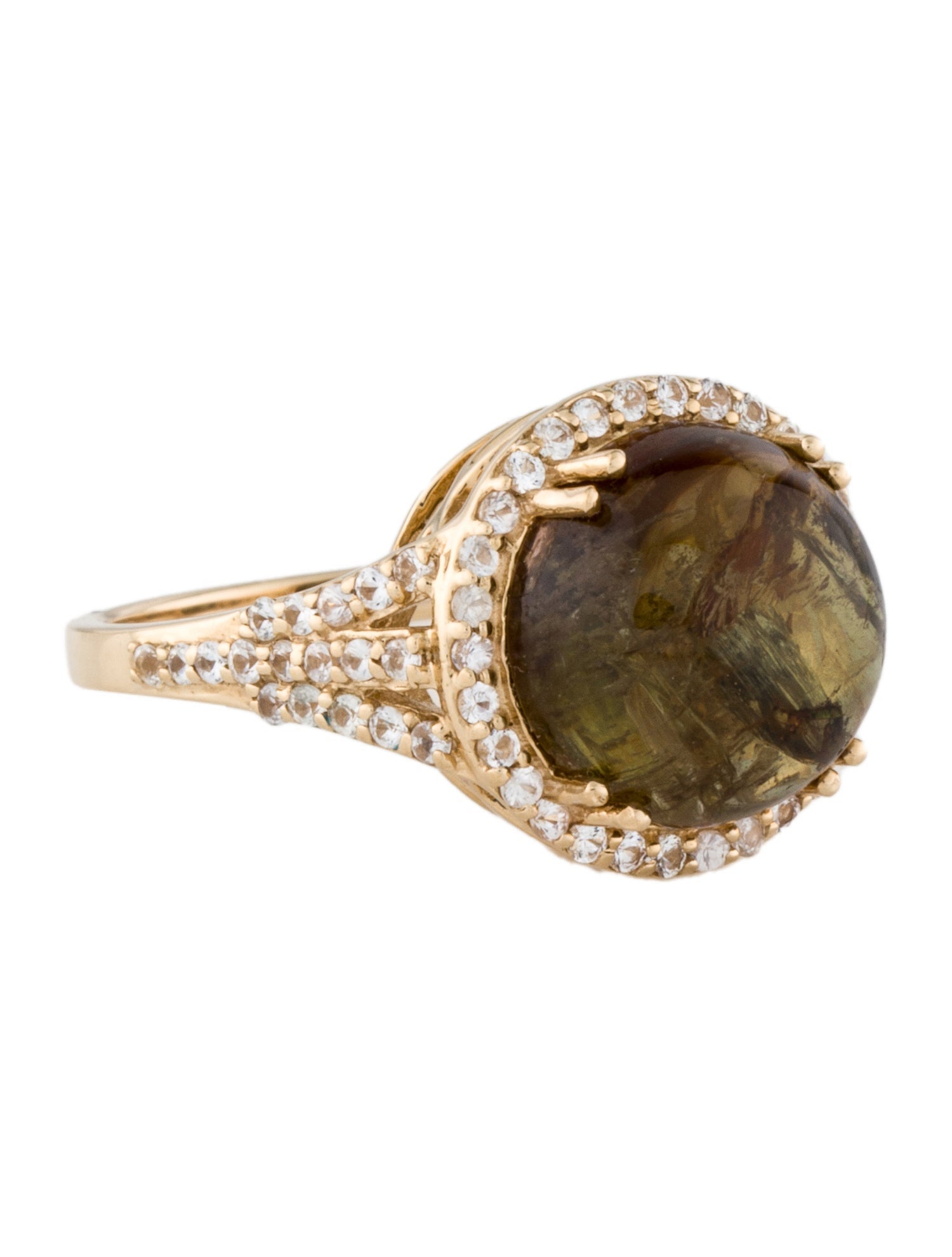 Ring 14K 6.15ctw Andalusite & Sapphire Cocktail Ring