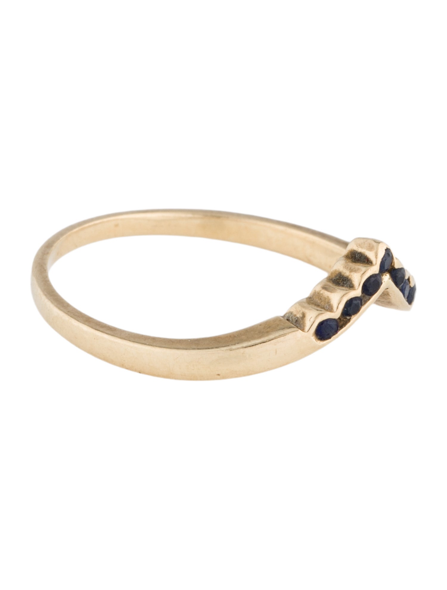 Ring 14K Sapphire V Band