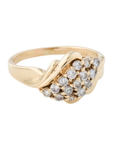 Ring Cocktail 14K Diamond 8.75