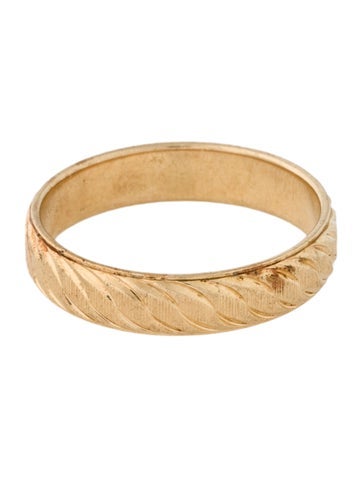 Ring Band 14K Textured 5.25