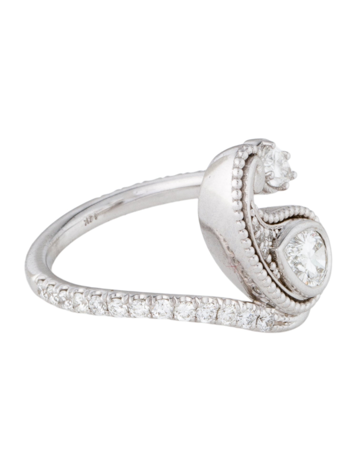Ring 14K Lab-Grown Diamond Paisley Cocktail Ring