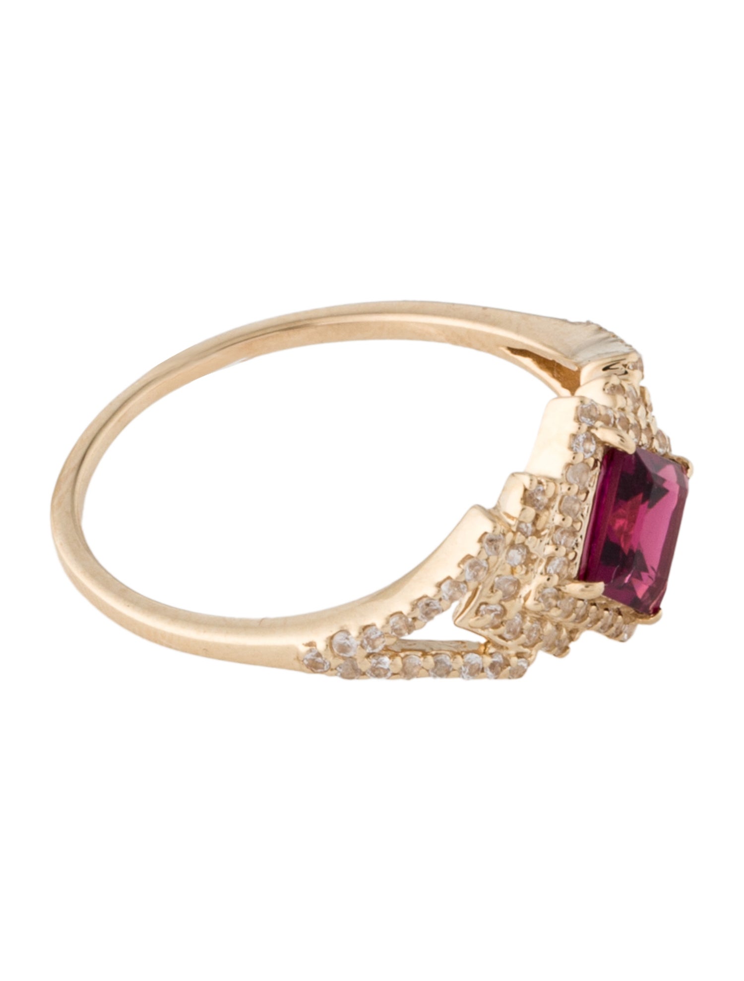 Ring 14K Tourmaline & Sapphire Cocktail Ring