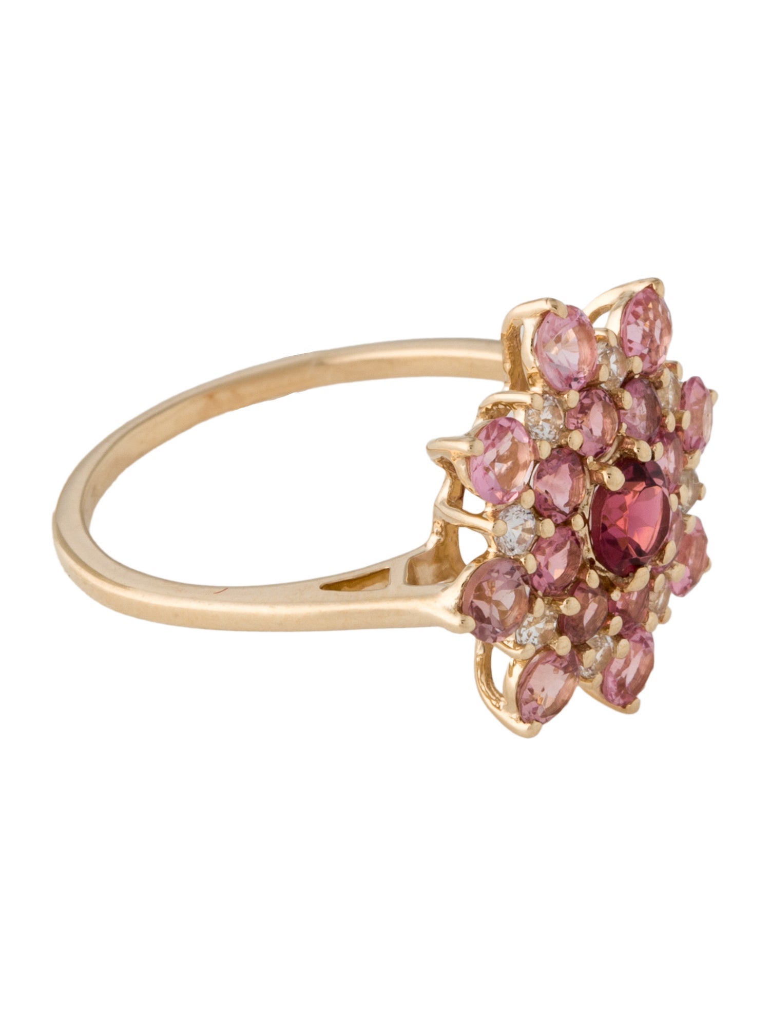 Ring 14K 1.20ctw Tourmaline & Sapphire Cocktail Ring