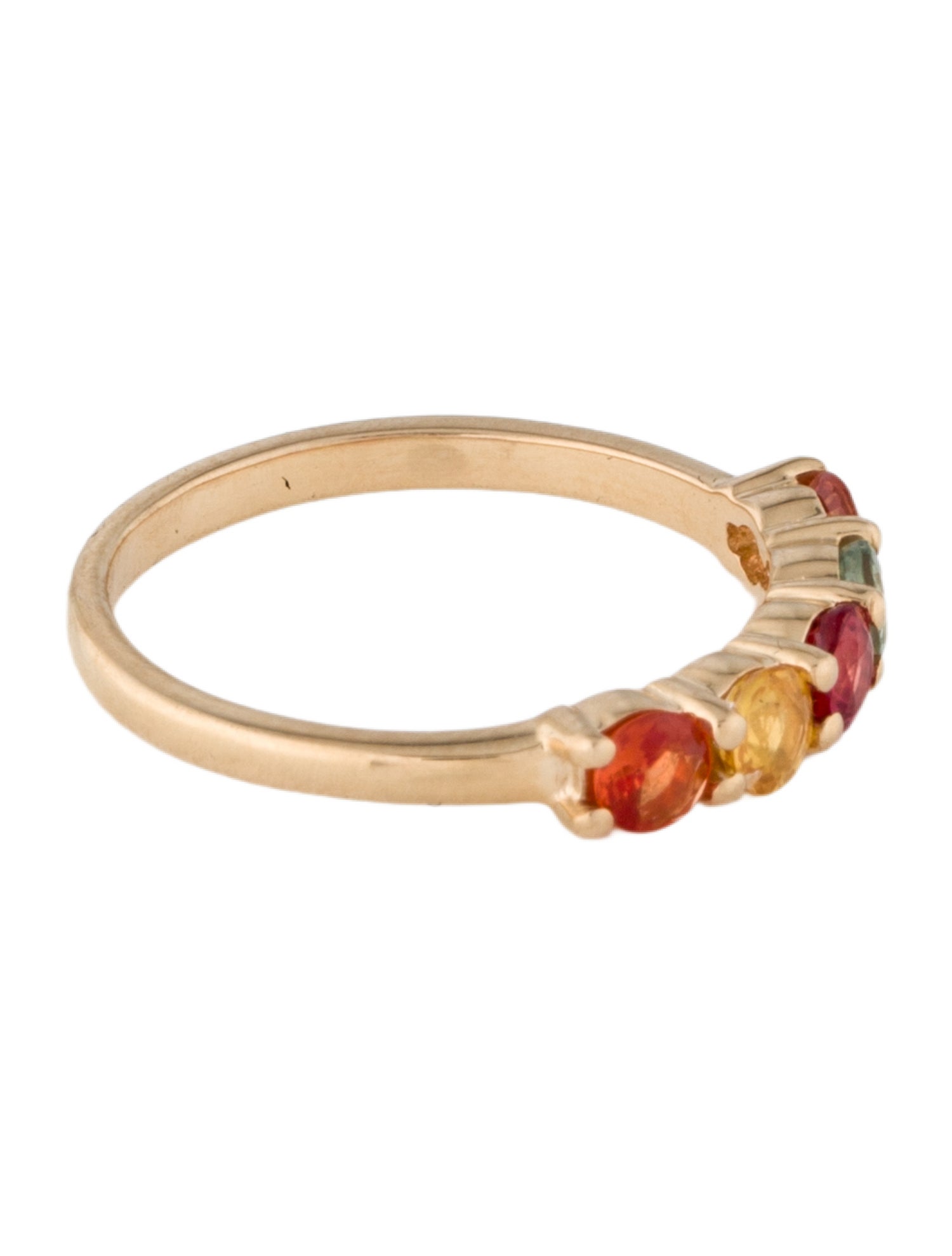 Ring 14K Sapphire Multi-Color Band