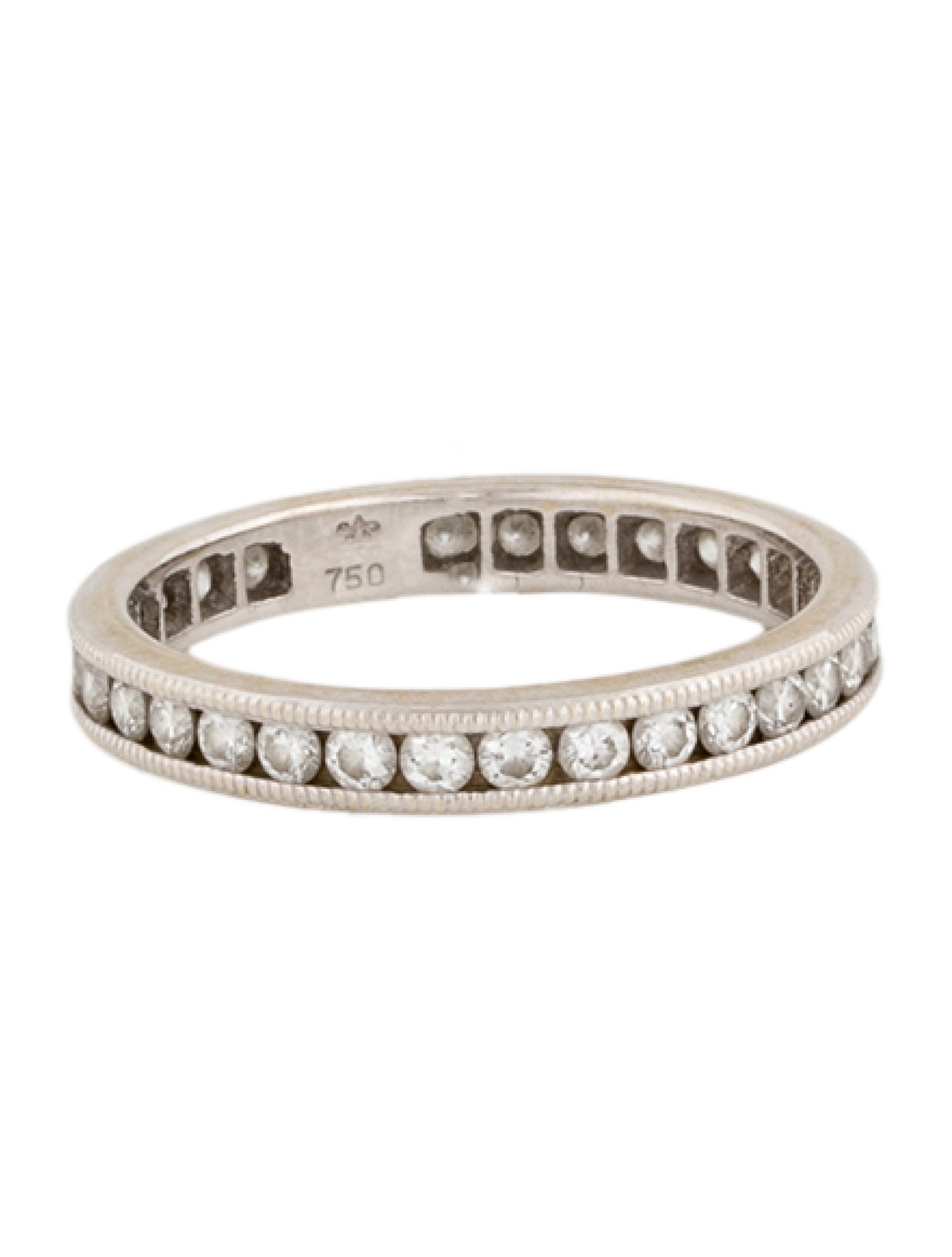 Ring 18K Diamond Milgrain Eternity Band
