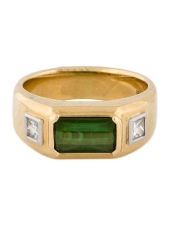 Ring 18K Tourmaline & Diamond Ring