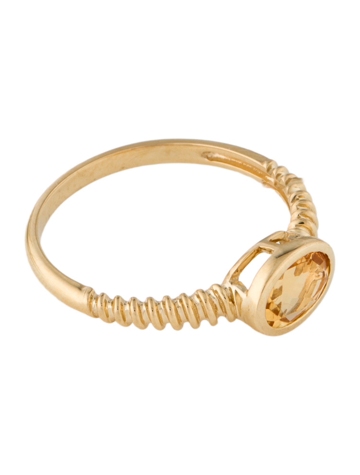 Ring 18K Citrine Cocktail Ring