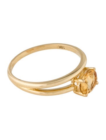 Ring Cocktail 18K Citrine Ring/ 6