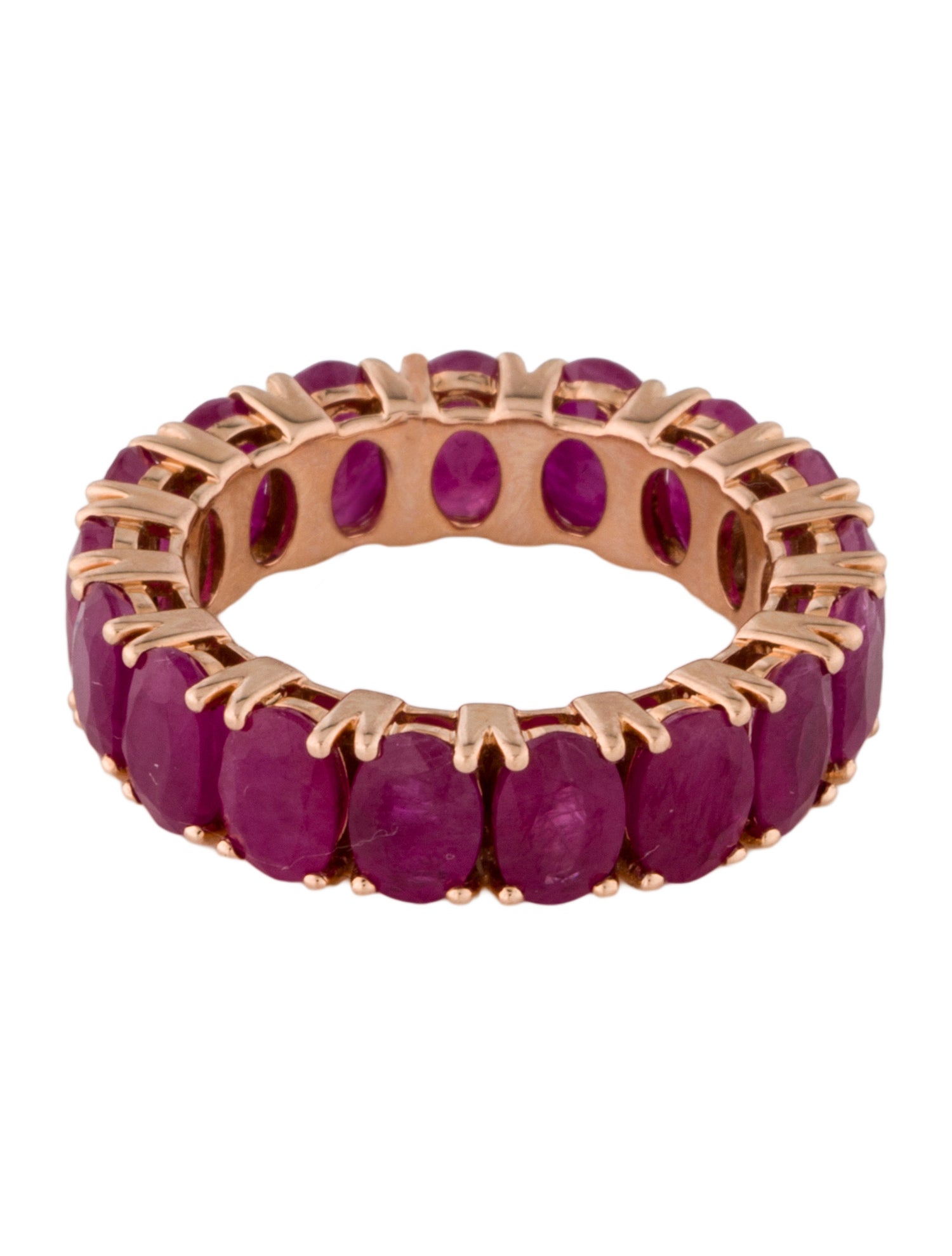 Ring 14K 7.34ctw Ruby Eternity Band