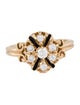 Ring 14K Diamond & Enamel Ring