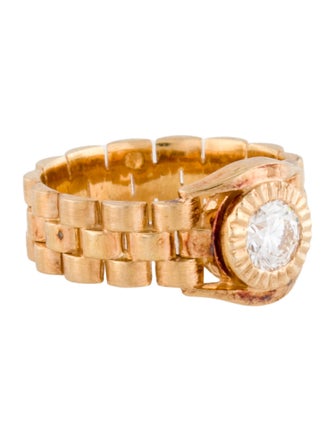 Ring 18K Diamond Link Motif Ring