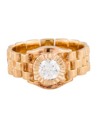 Ring 18K Diamond Link Motif Ring