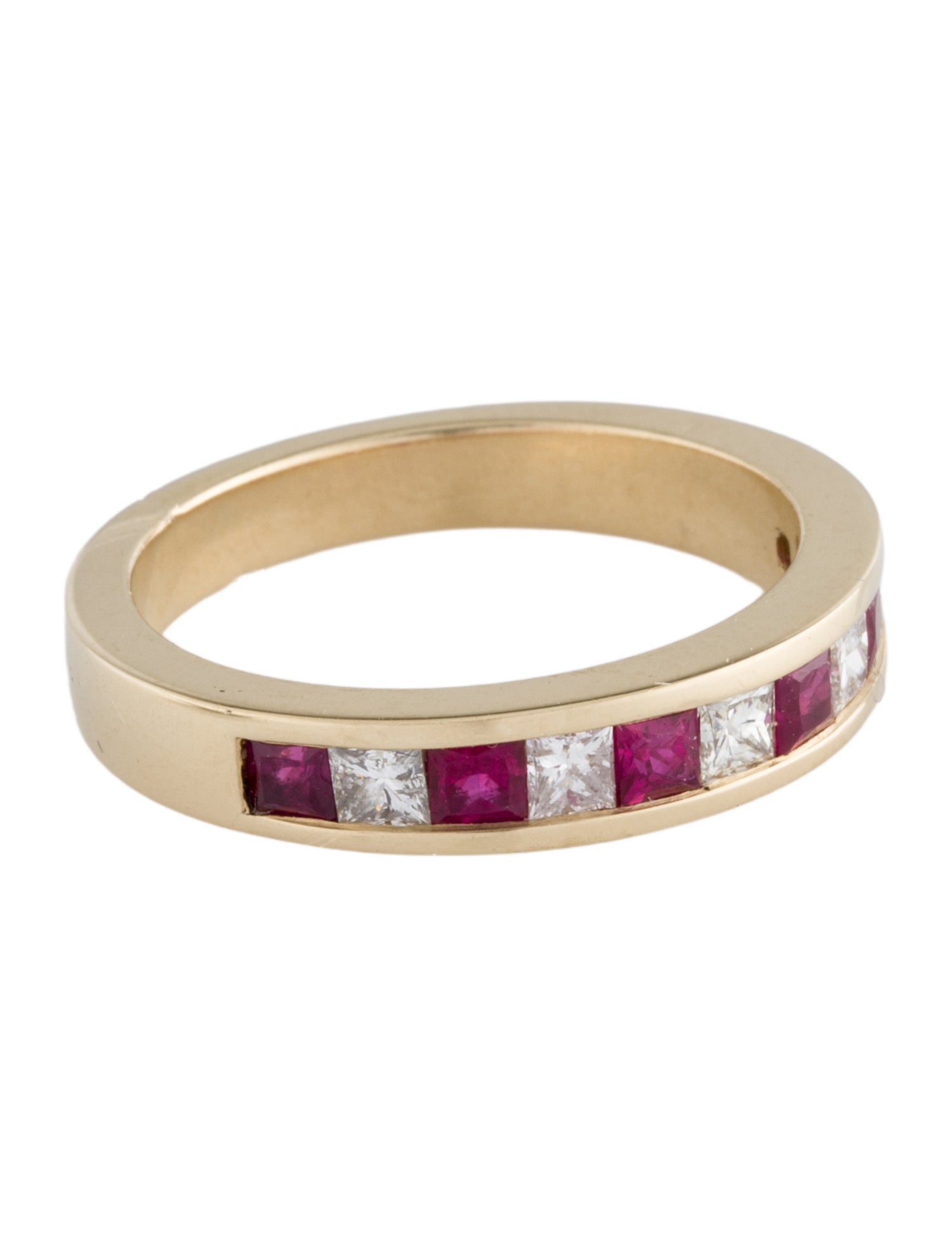 Ring 14K Ruby & Diamond Band