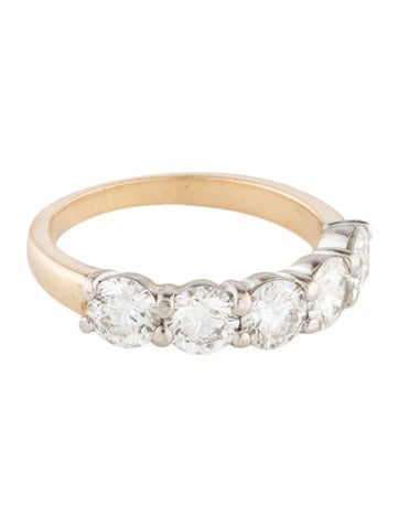 Ring Band 1.75ctw Diamond Five Stone 6