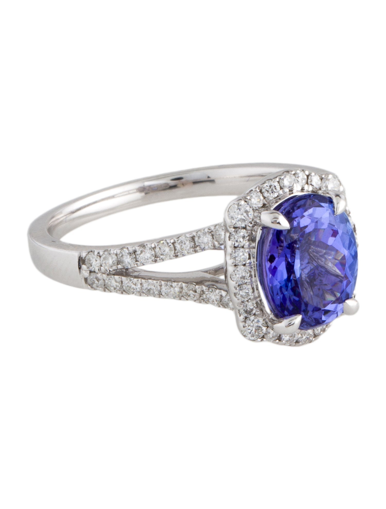 Ring 14K 2.10ct Tanzanite & Diamond Cocktail Ring