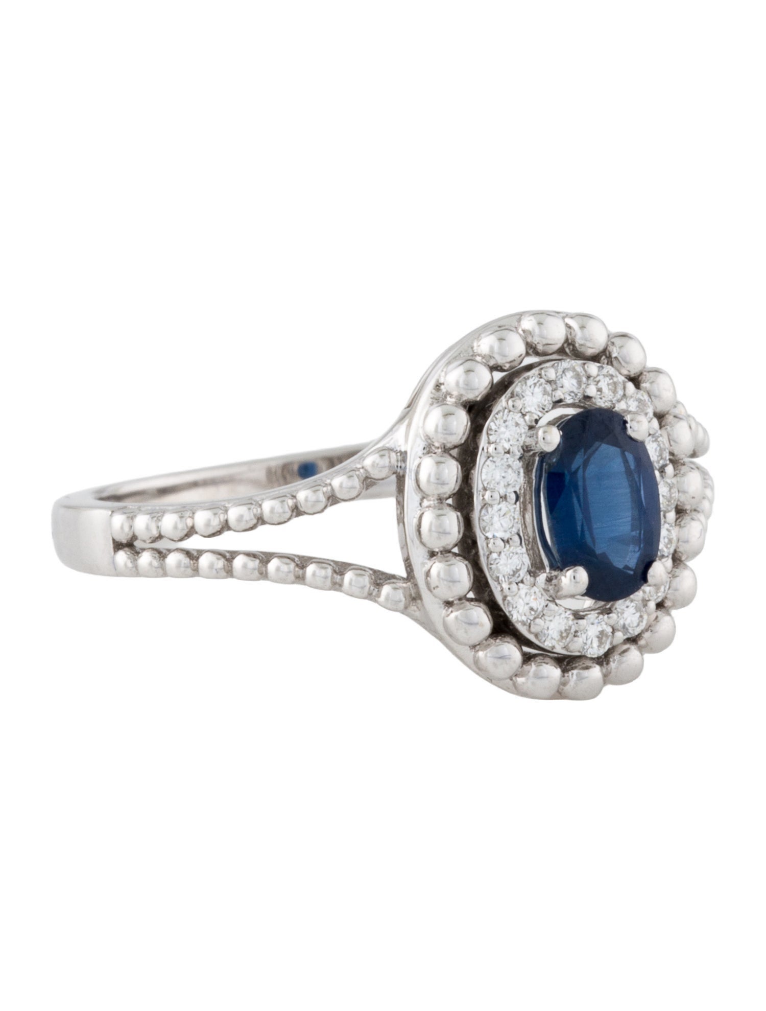 Ring 14K Sapphire & Diamond Cocktail Ring