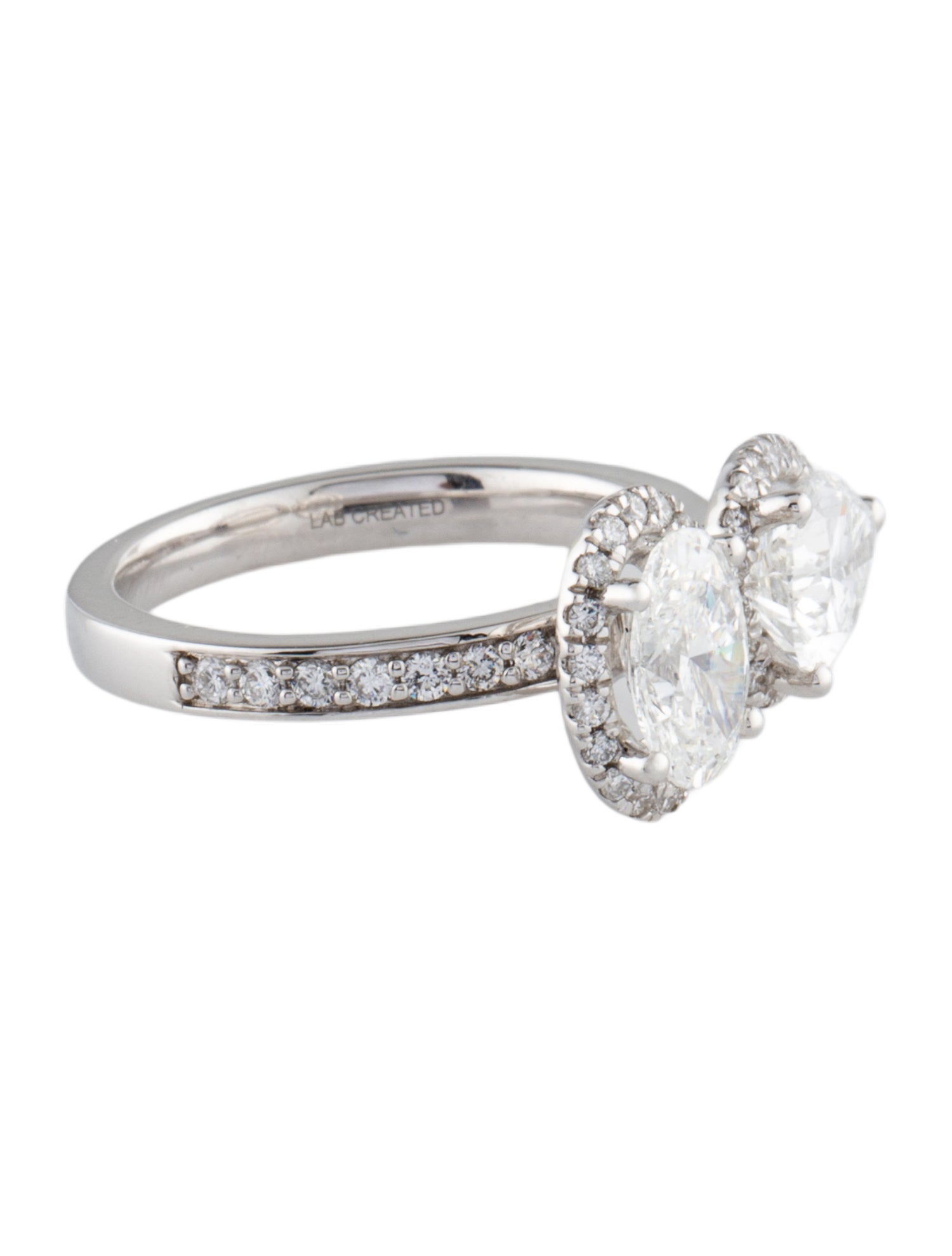 Ring 18K 2.85ctw Lab-Grown Diamond Halo Set Cocktail