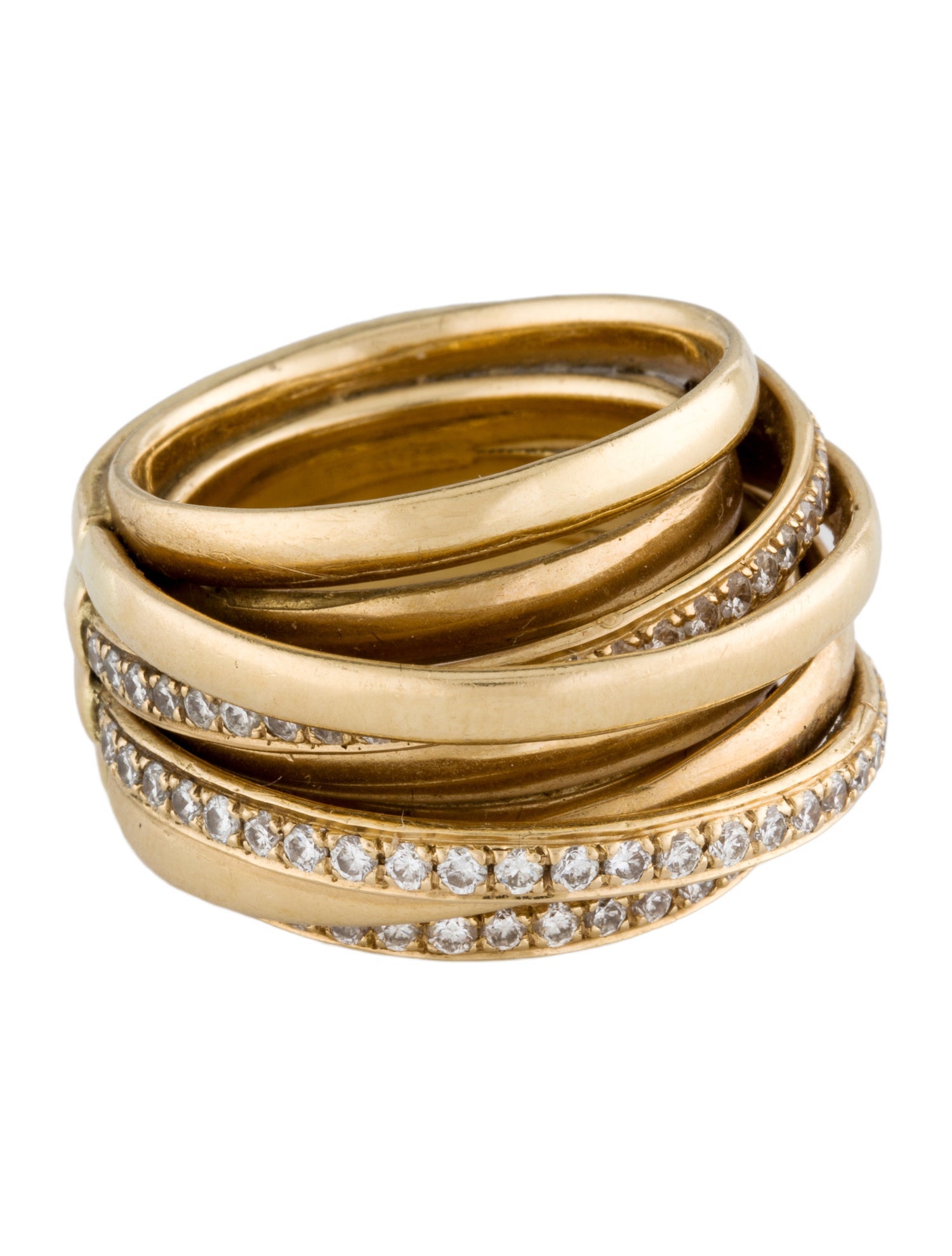 Ring 18K 1.27ctw Diamond Multi-Row Band