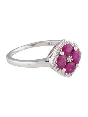 Ring Cocktail 14K Ruby & Diamond 7