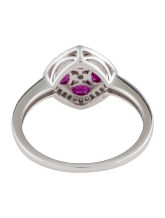 Ring 14K Ruby & Diamond Cocktail Ring