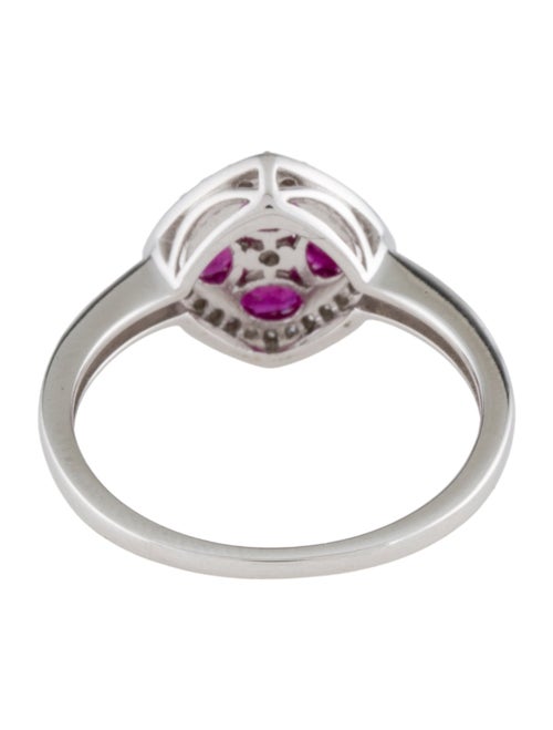 Ring 14K Ruby & Diamond Cocktail Ring