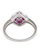 Ring 14K Ruby & Diamond Cocktail Ring