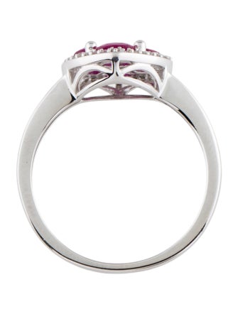 Ring 14K Ruby & Diamond Cocktail Ring