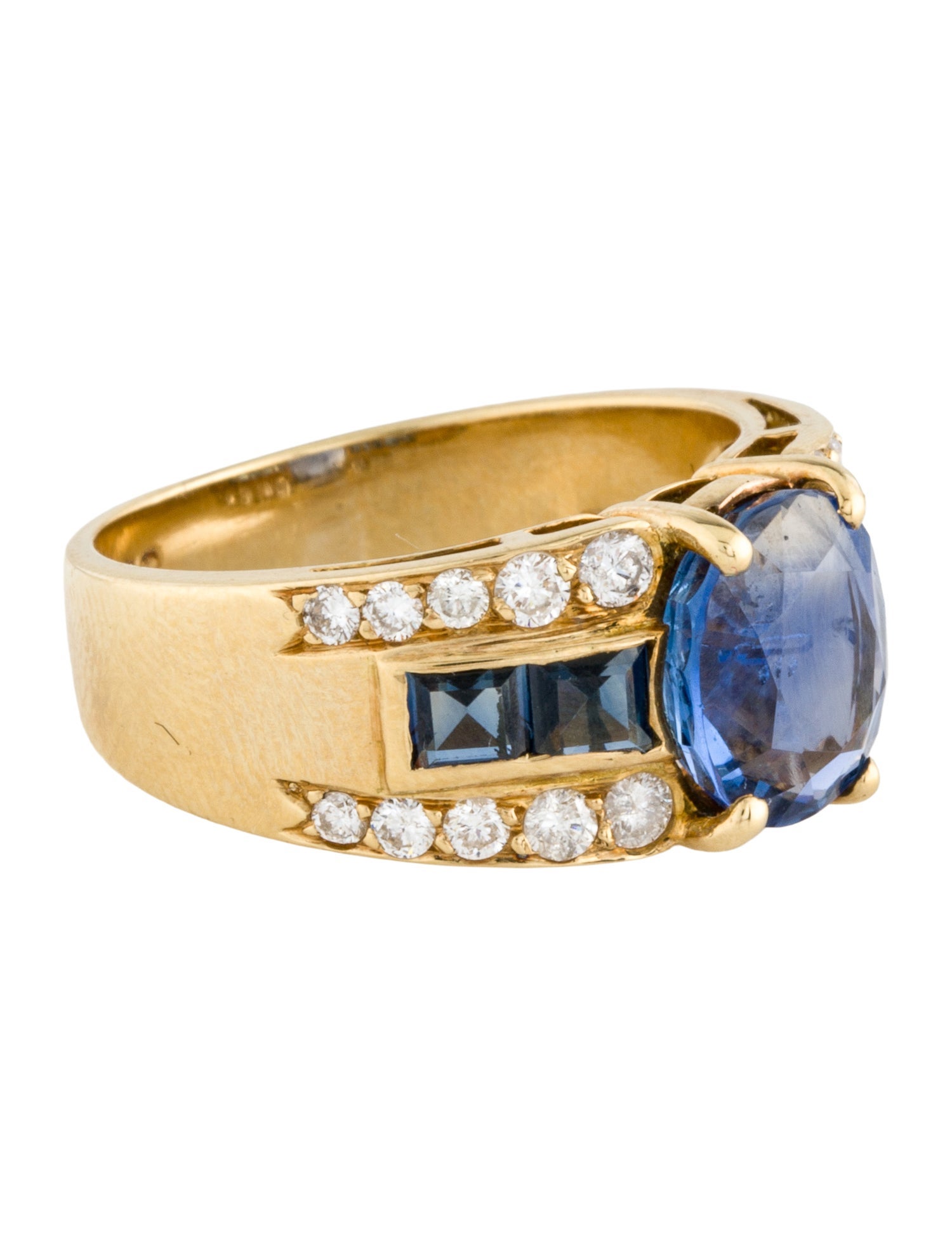 Ring 18K 3.75ctw Sapphire & Diamond Cocktail Ring