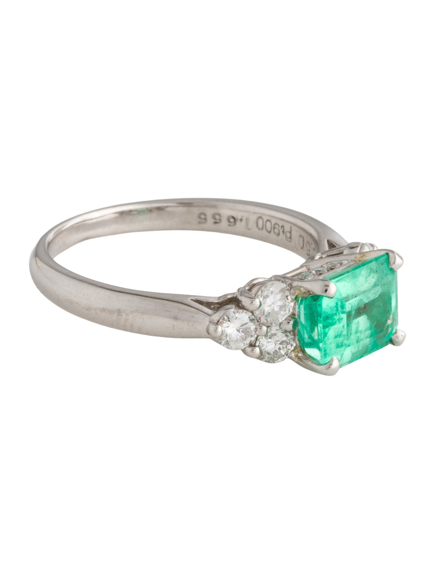 Ring Platinum 1.65ct Emerald & Diamond Cocktail Ring