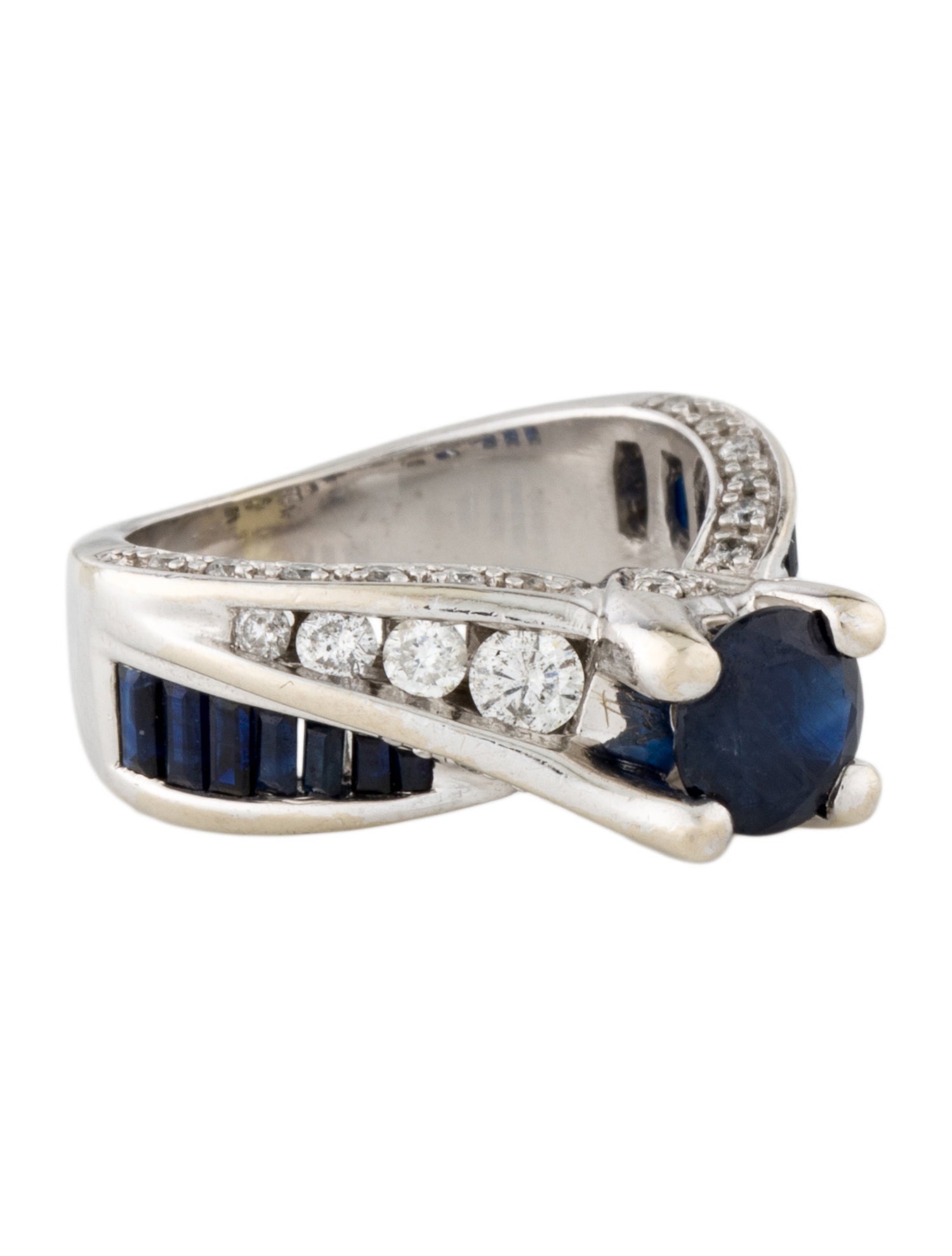 Ring 14K 1.25ct Sapphire & Diamond Engagement Ring