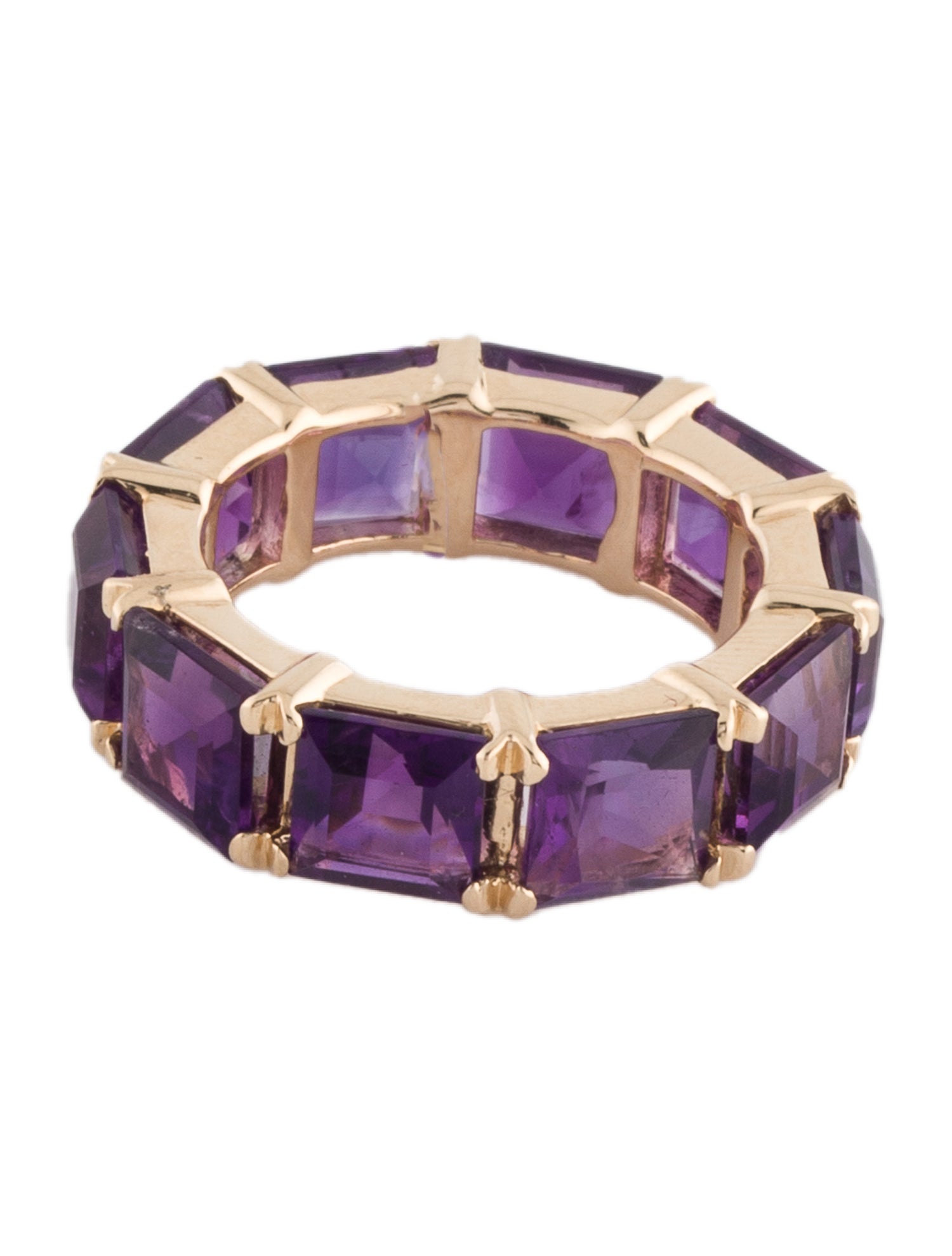 Ring 14K 9.06ctw Amethyst Eternity