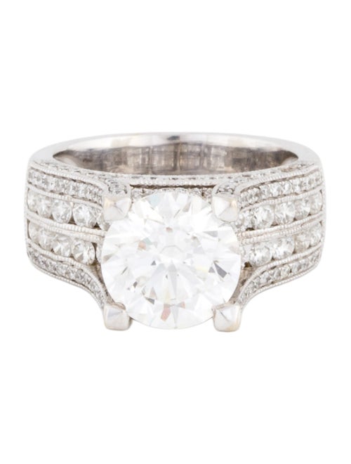 Ring 14K 3.36ct Lab-Grown Diamond & 1.52ctw Diamond Cocktail Ring