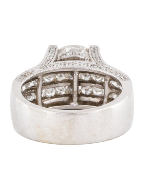 Ring 14K 3.36ct Lab-Grown Diamond & 1.52ctw Diamond Cocktail Ring