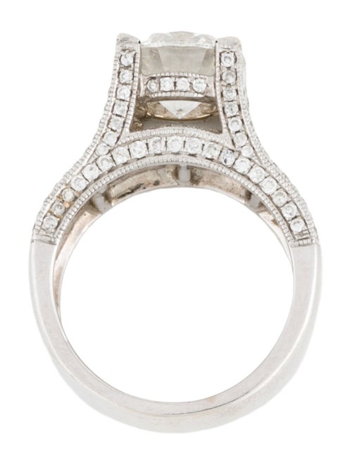 Ring 14K 3.36ct Lab-Grown Diamond & 1.52ctw Diamond Cocktail Ring