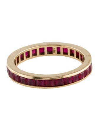 Ring 18K 2.94ctw Ruby Eternity Band