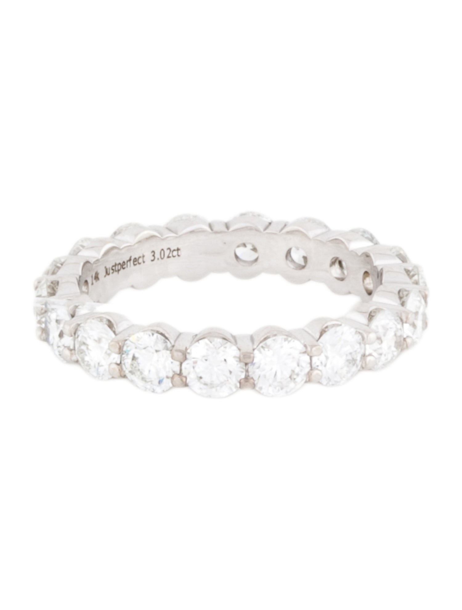 Ring Just Perfect 14K 3.02ctw Diamond Eternity Band