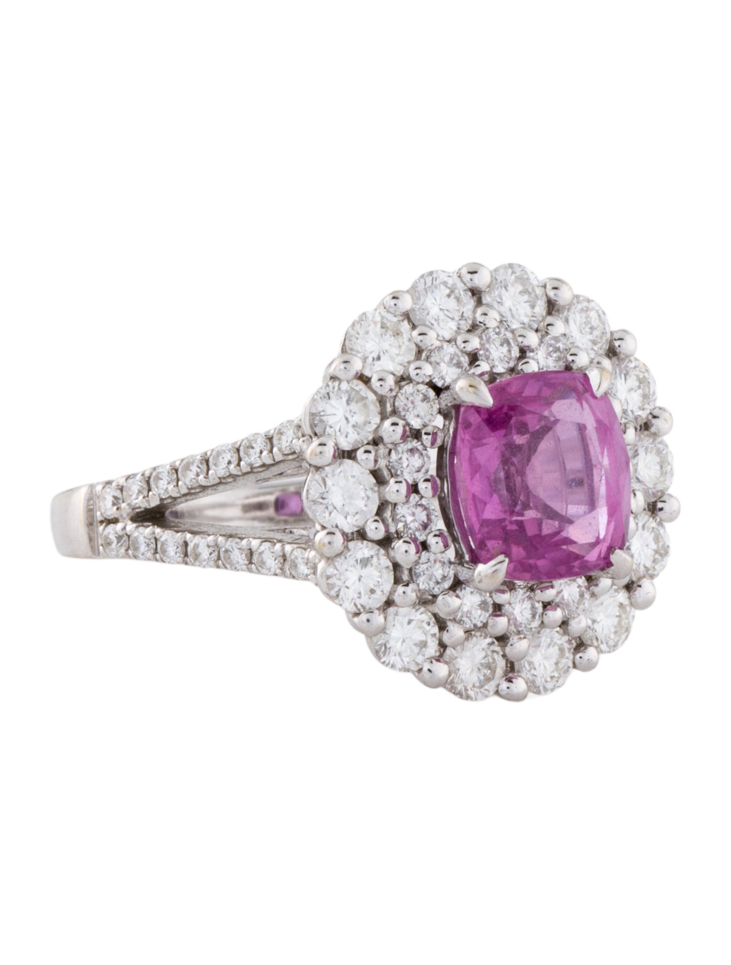 Ring 18K 2.22ct Sapphire & Diamond Cocktail Ring