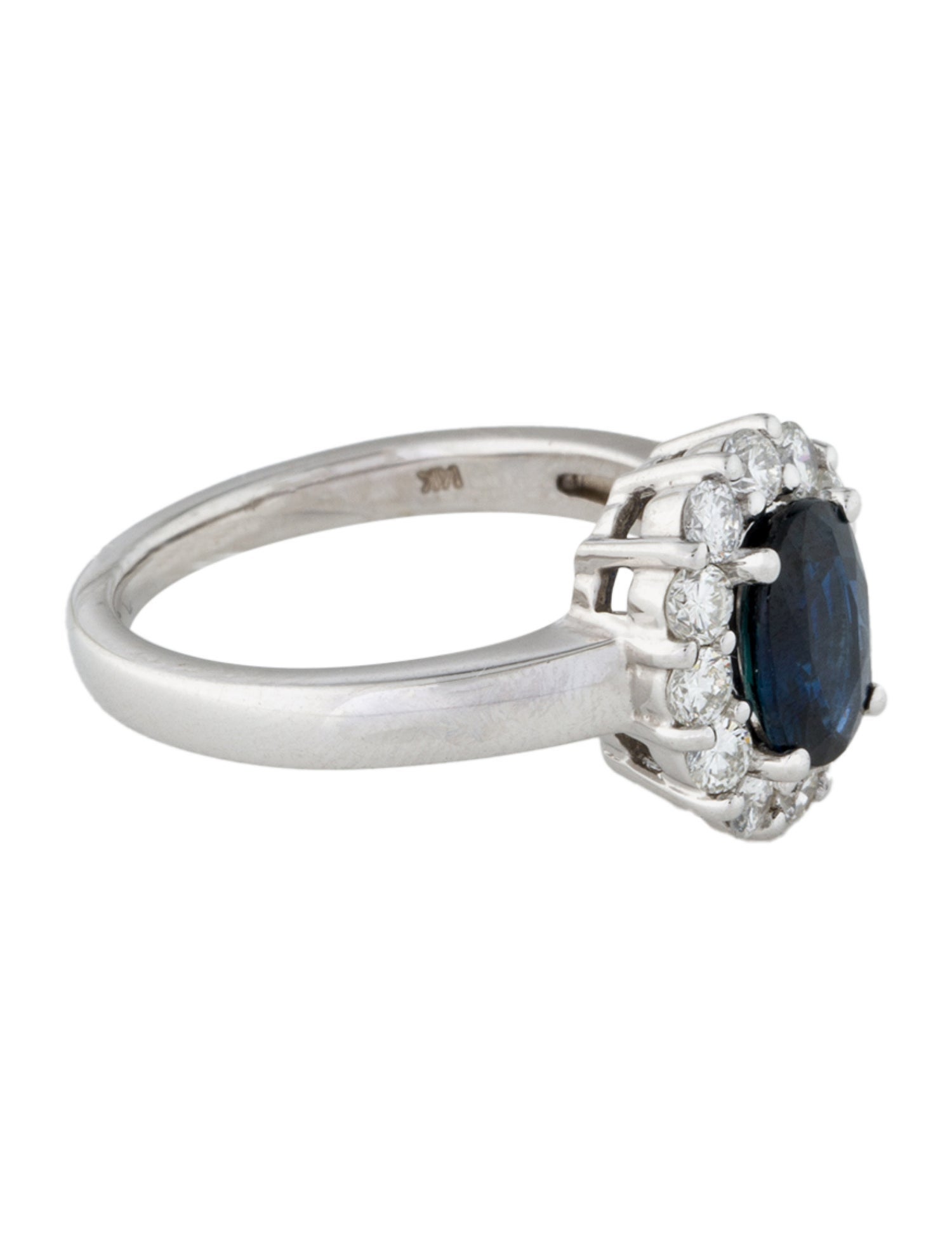Ring 14K 1.10ct Sapphire & Diamond Cocktail Ring
