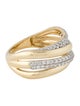 Ring 14K Diamond Twist