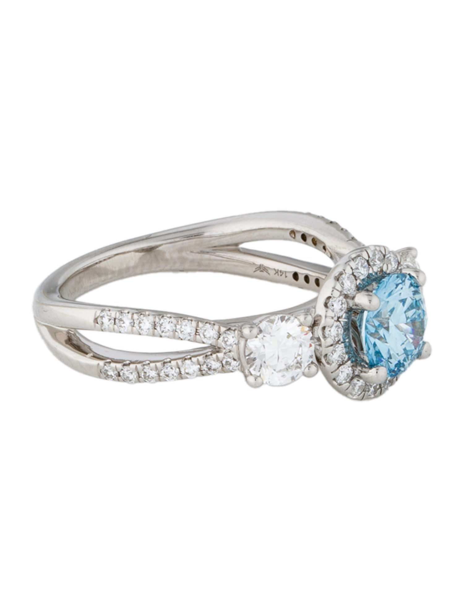 Ring 14K 2.00ctw Lab-Grown Diamond Halo Set Cocktail