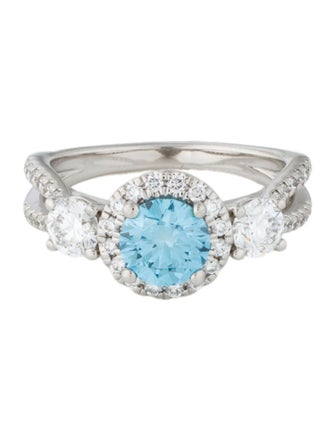 Ring 14K 2.05ctw Lab-Grown Diamond Halo Set Cocktail