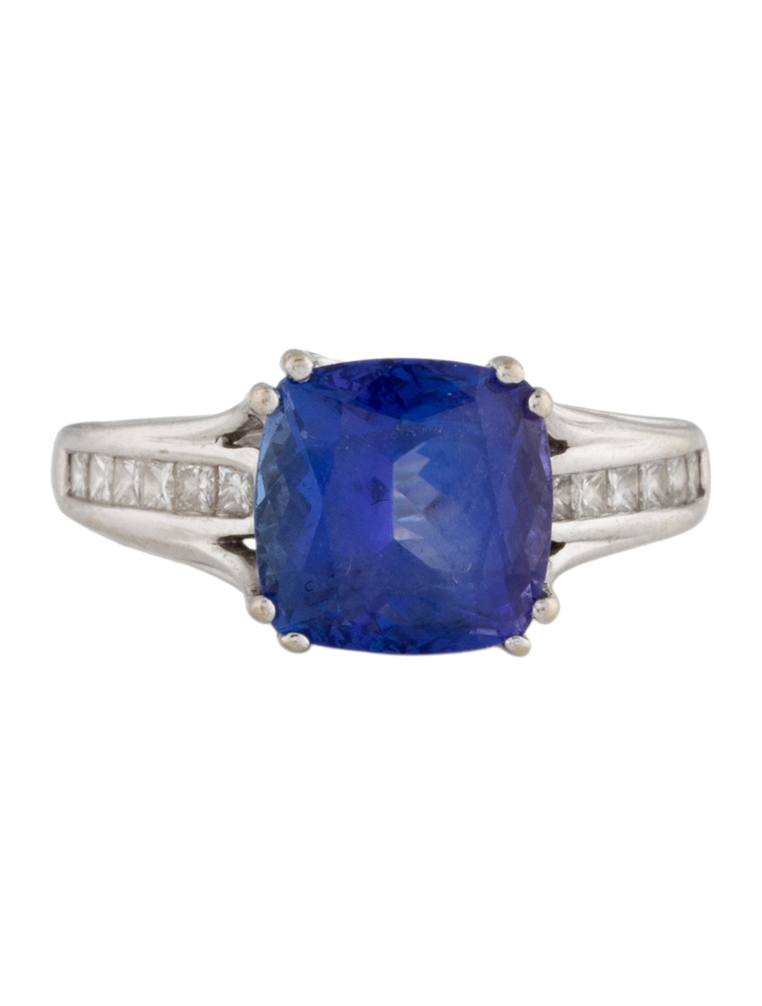 Ring 14K 4.22ct Tanzanite & Diamond Cocktail Ring