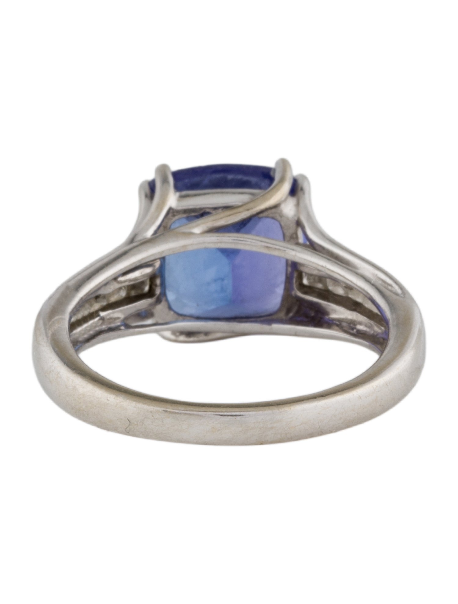 Ring 14K 4.22ct Tanzanite & Diamond Cocktail Ring