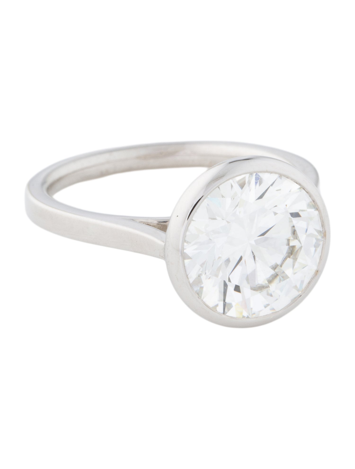 Ring 14K 4.00ct Lab-Grown Diamond Solitaire Bezel Set