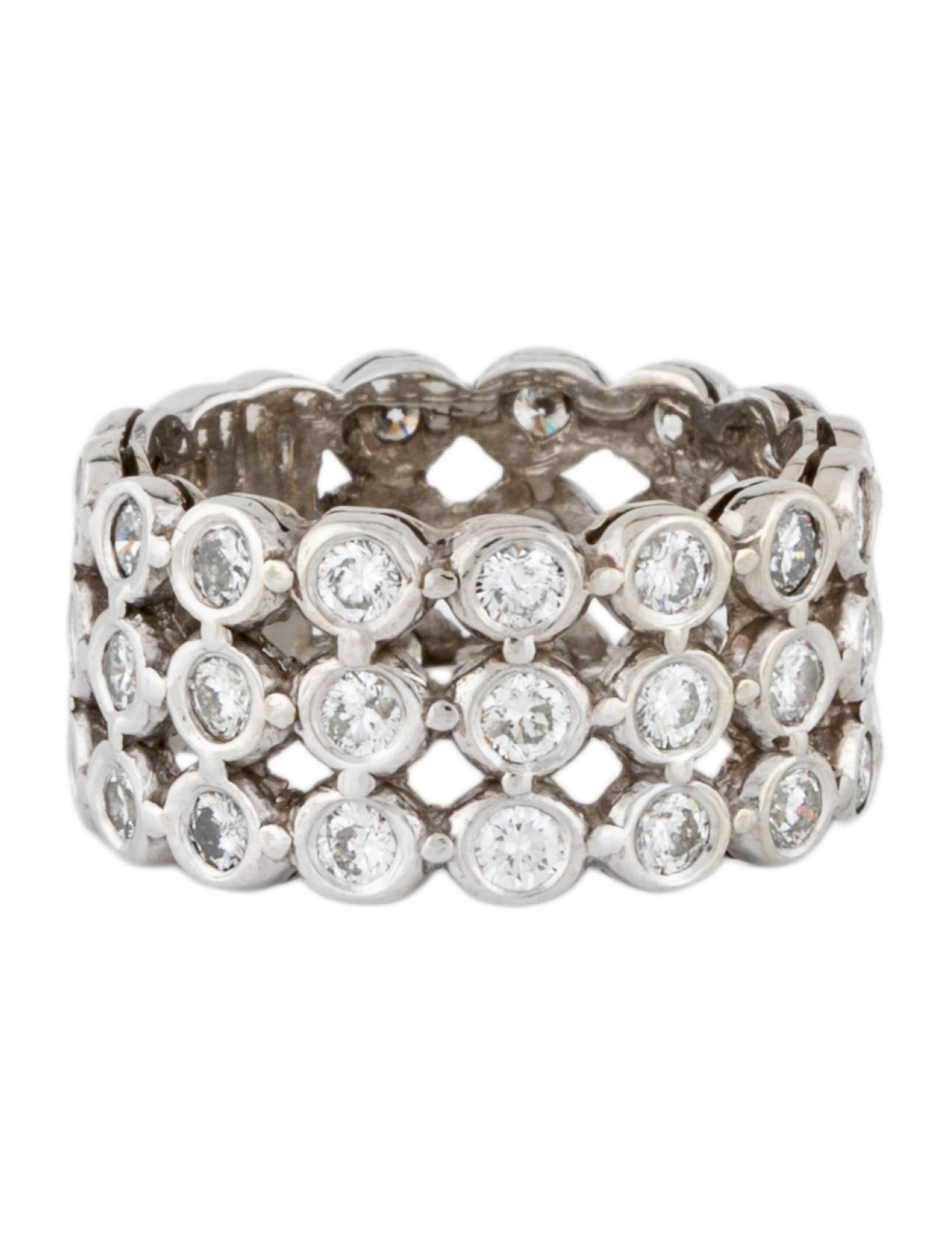 Ring 14K 1.47ctw Diamond Bubble Band